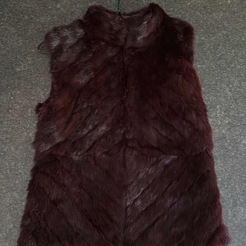 Real rabbit fur vest